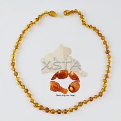 Teething necklace for babies new pop up clasp